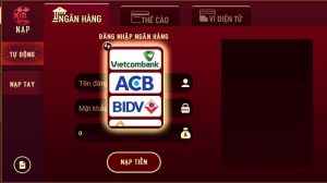 Nạp tiền tại Manvip qua ngân hàng