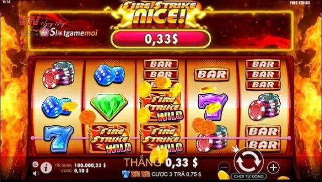 Giao diện chơi Slot machine trực tuyến