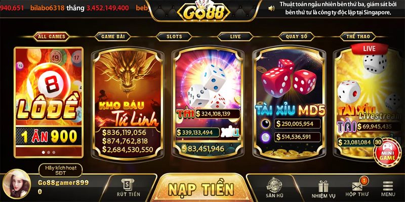 GO88 là một cổng game online phổ biến, điểm đến đánh bài vô cùng hấp dẫn